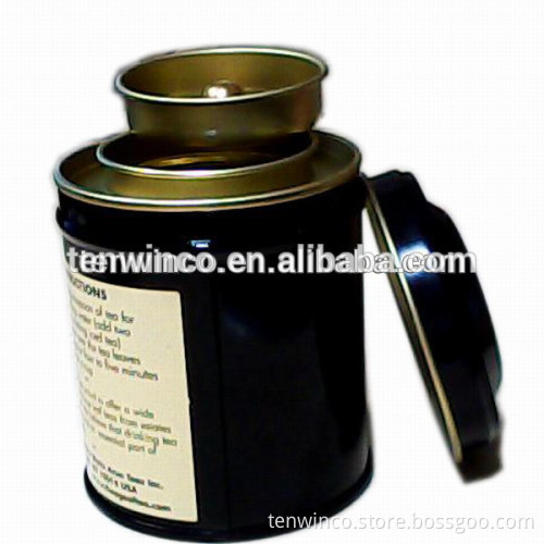 Round dia 67mm Tea Tin Can with Two Lids